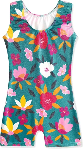 Miniatura 2 de HOZIY Leotardos de gimnasia con pantalones cortos para niñas pequeñas y niños pequeños, maillots de gimnasia, trajes de gimnasia con diseños