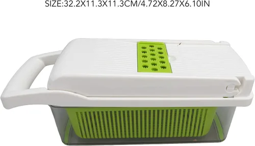 Miniatura 6 de Todo en picador de verduras, rebanador de verduras y rallador de queso, picador de verduras de cebolla C Food C, utensilios de cocina con pelador