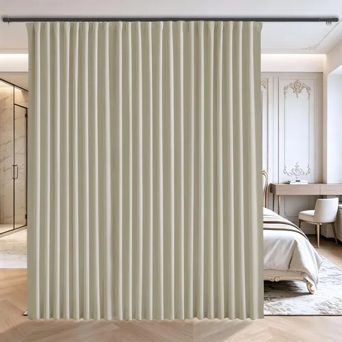 Miniatura 17 de Cortinas opacas de terciopelo beige para dormitorio de 52 x 72 pulgadas de largo, juego de 2 paneles - Cortinas con bloqueo de luz UV y reducción