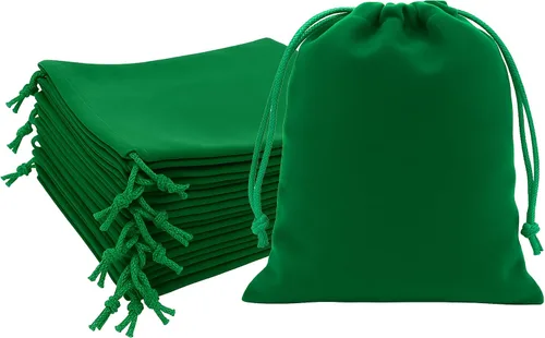 Miniatura 59 de Mandala Crafts Bolsas de terciopelo negro con cordón de 14 x 14 pulgadas, 10 bolsas grandes de terciopelo con cordón a granel para regalos de fiesta