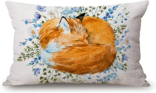 Miniatura 14 de Solekla Funda de almohada lumbar de flamenco rosa de 12 x 20 pulgadas, decorativa, para dormitorio, sala de estar, piñas y hojas exóticas, funda