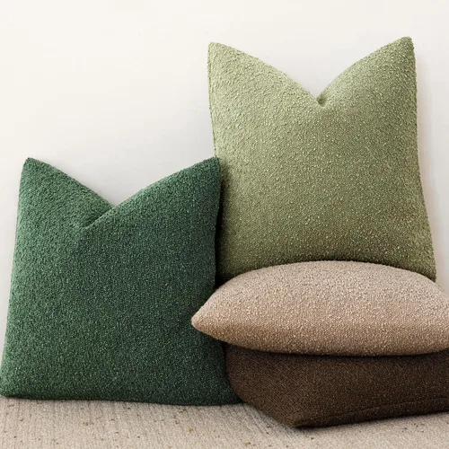 Miniatura 6 de Foindtower Fundas de almohada decorativas con textura de boucle, fundas de almohada sólidas, neutrales, suaves y acogedoras para silla, sofá