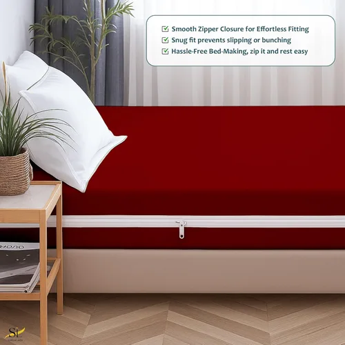 Miniatura 5 de Protector de colchón tamaño individual, funda 100% impermeable con cremallera, 15 pulgadas de profundidad, funda de colchón de seis caras para cama