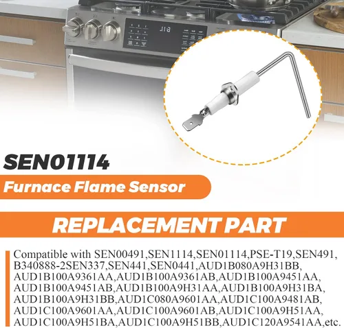 Miniatura 7 de Sensor de llama para horno SEN01114 de Beaquicy – Reemplazo para horno estándar Trane American – Sustituye a SEN0491 SEN00491 B340888-1