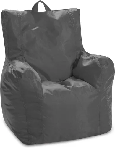 Miniatura 165 de Posh Beanbags - Sillón puff grande, 38 pulgadas, color azul rey sólido Nylon suave - Azul real