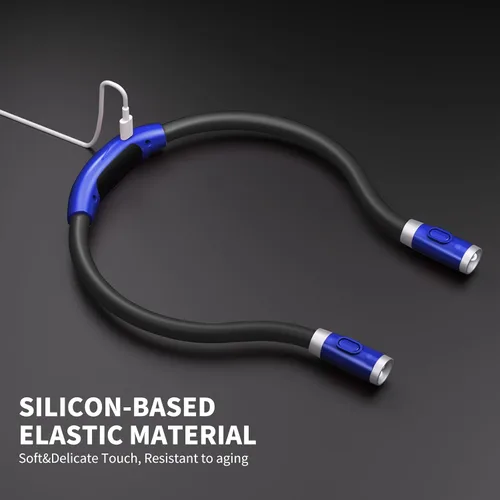 Miniatura 4 de LUXJET Luz de lectura de cuello y luz de libro para leer en la cama, manos libres, 6 niveles de brillo, brazos flexibles de 360°, recargable de 80