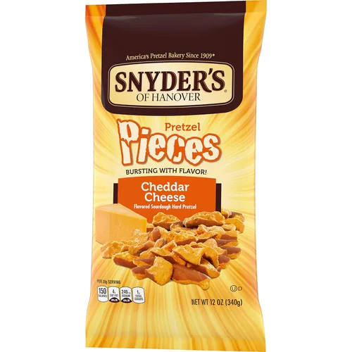 Miniatura 7 de Snyder's of Hanover, piezas de pretzel de queso cheddar, bolsa de 12 onzas (paquete de 3)