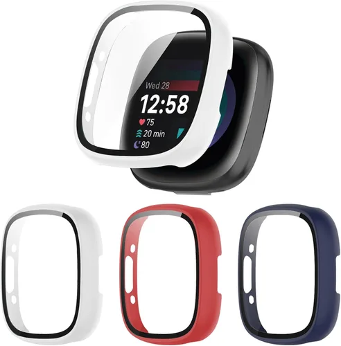 Miniatura 15 de Paquete de 6 fundas protectoras de pantalla para Fitbit Sense 2 / Versa 4 [cobertura completa], parachoques de policarbonato duro, accesorios