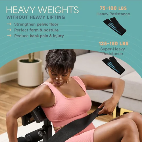Miniatura 3 de Lifepro Hip Thrust Machine – Adjustable Glutes Workout Equipment for Home – GluteBlast Foldable Booty Builder, Sissy Squat Machine, Thrust Glute