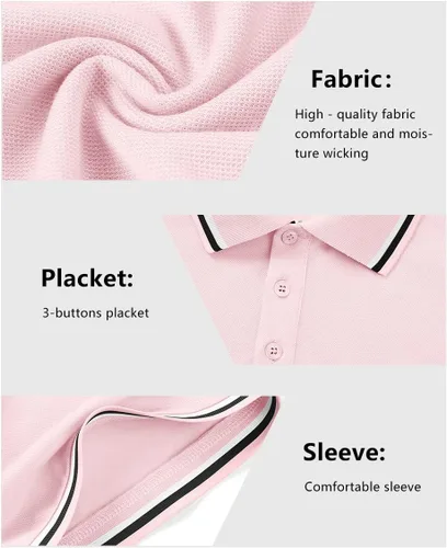 Miniatura 5 de GEEK LIGHTING Polo para hombre de manga corta con cuello casual de golf