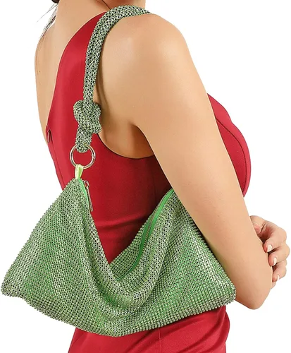Miniatura 3 de LETODE Bolso de mano de lujo con borlas para mujer, bolso de mano de imitación para boda