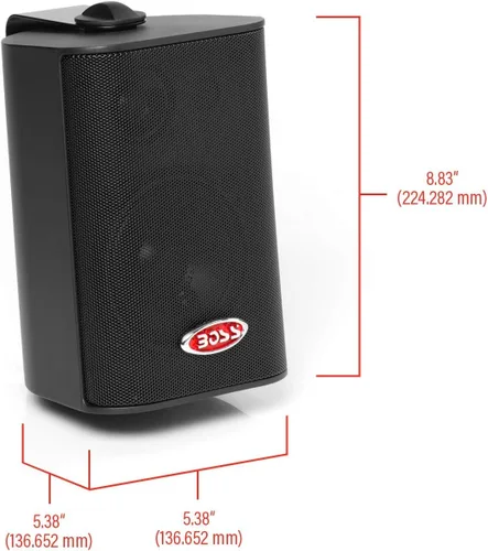 Miniatura 6 de BOSS Audio Systems MR4.3B 200 vatios por par, 4 pulgadas, rango completo, 3 vías resistentes a la intemperie altavoces marinos se venden en pares