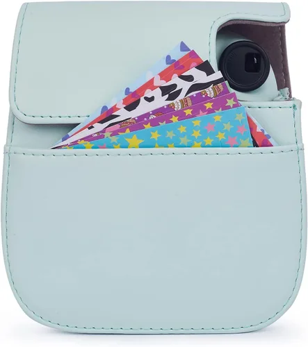 Miniatura 6 de Instant Mini 12 Funda Protectora para Cámara para Fujifilm Instax Mini 12/11, Funda de Bolsa de Cámara de Cuero PU Premium con Bolsillo y Correa