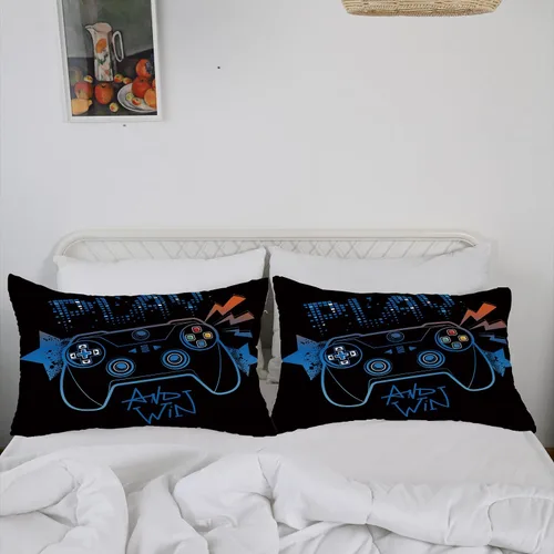 Miniatura 4 de AILONEN Juego de edredón de videojuegos para adolescentes y niños, juego de ropa de cama de videojuegos, edredón de videojuegos, juego de cama