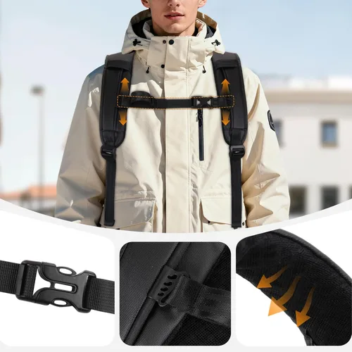 Miniatura 6 de MOSISO Mochila para cámara, DSLR/SLR/SLR/sin espejo, mochila de fotografía de acceso completo, bolsa impermeable para cámara con soporte