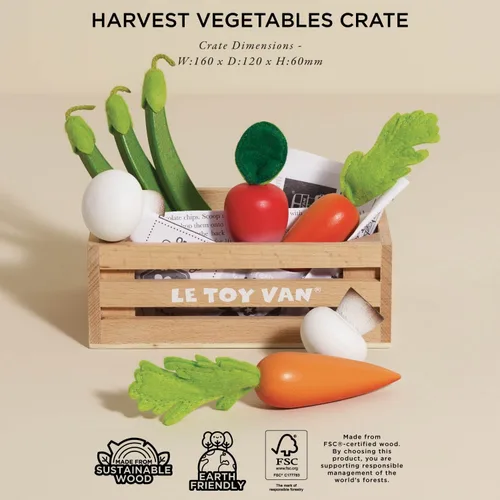 Miniatura 3 de Honeybake, Le Toy Van - Juguete para niños, verduras, de madera prémium, 5 al día