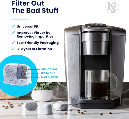 Miniatura 5 de Filtros de agua de K&J compatibles con Keurig, paquete de 12, ajuste universal (no Cuisinart), filtros compatibles con Keurig, filtros de agua