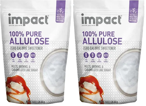 Miniatura 7 de Impact - Sustituto de azúcar edulcorante de alulosa pura, mezcla cero calorías, bajo en carbohidratos, para café, té, hornear, indulgencia sin culpa