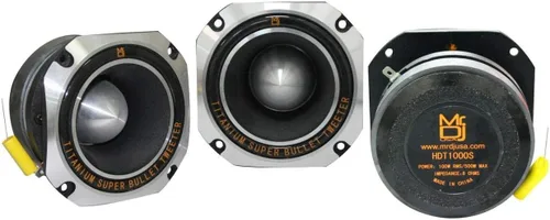 Miniatura 8 de 2 Mr. Dj HDT1000S - Tweeter de alta compresión de bala de titanio de 4 pulgadas y 500 W (cromado)