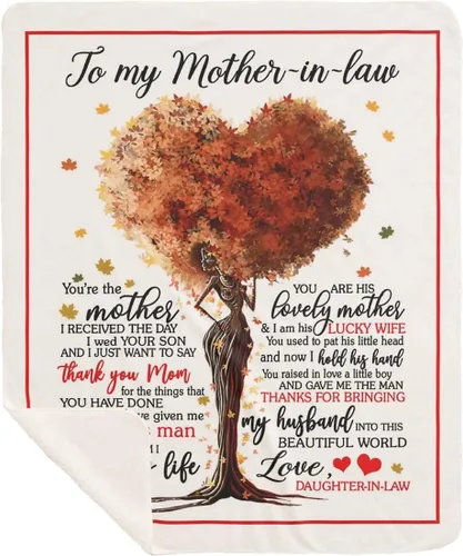Miniatura 14 de Manta personalizada para mamá de hija e hijo, manta personalizada para el día de la madre con nombres de los niños, manta con texto en inglés «To My