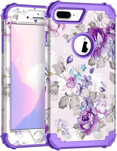 Miniatura 154 de Hocase Funda para iPhone SE 2022/2020, resistente a prueba de golpes, de plástico duro+goma de silicona, funda protectora híbrida para iPhone SE