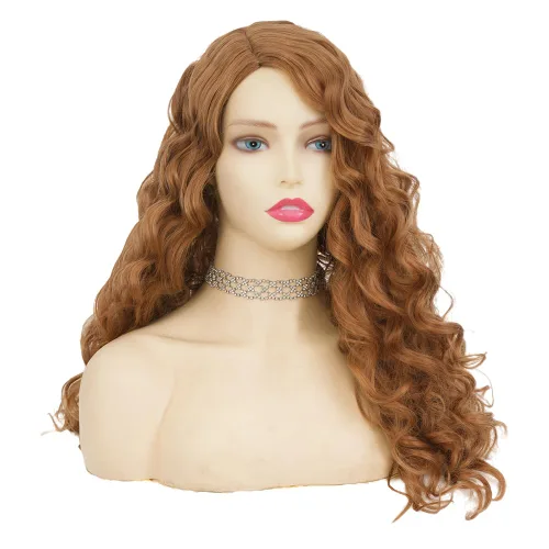 Miniatura 2 de Tseses Long Blonde Curly Wig for Women Natural Wave Hair Wigs for White Women Cosplay Party Theater Costume Wig
