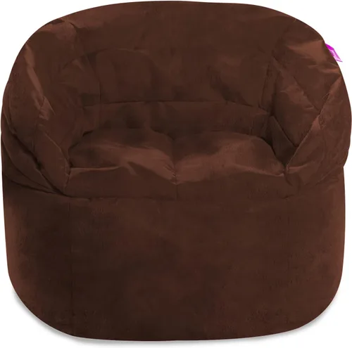 Miniatura 170 de Posh Beanbags - Sillón puff grande, 38 pulgadas, color azul rey sólido Nylon suave - Azul real