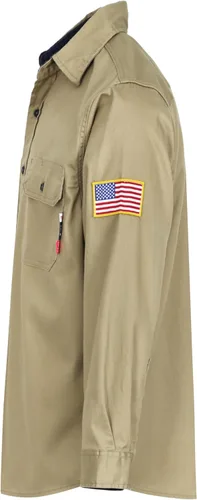 Miniatura 5 de BOCOMAL Camisas FR para hombre, resistentes al fuego, peso ligero, NFPA2112, camisa de soldadura ignífuga, acabado repelente al agua y al aceite