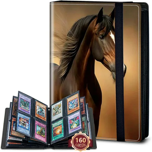 Miniatura 45 de Rossy Carpeta de tarjetas con 4 bolsillos, carpeta de tarjetas intercambiables, álbum de colección de tarjetas, para 160 tarjetas, carpeta