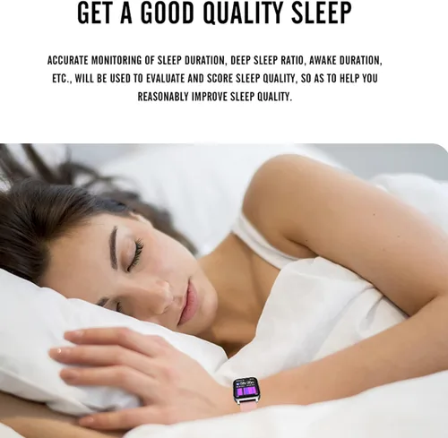 Miniatura 5 de Reloj inteligente para hombres y mujeres, rastreador de actividad física con pantalla táctil de 1.69 pulgadas, reloj inteligente con monitor