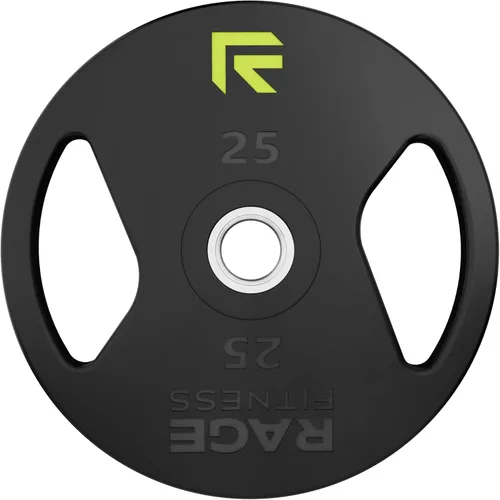 Miniatura 9 de Rage Fitness Cast Iron Weight Plates, Rubber Coated, 2" Steel Insert (5lb, 10lb, 25lb, 45lb - SOLD INDIVIDUALLY), Rubber Weight Plates for Strength