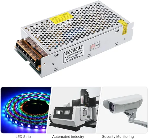 Miniatura 7 de BTF-LIGHTING CA100-240V a CC12V10A Máx120W Adaptador Convertidor Transformador de Fuente de Alimentación de Conmutación para Módulo de Tira LED