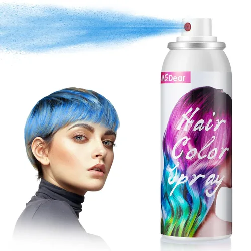 Miniatura 12 de Spray de color blanco para cabello blanco de un solo uso para el día del cabello loco, fiesta de Navidad, temporal, lavable, tinte para el cabello