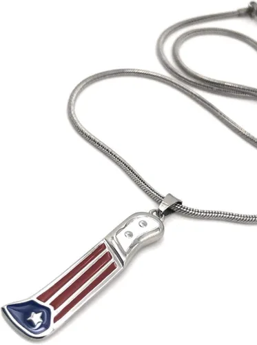 Miniatura 2 de Papiichulo Machete Boricua - Acero Inoxidable - Azul, Blanco, Rojo