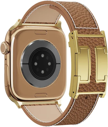 Miniatura 37 de Correa de reloj magnética de cuero compatible con Apple Watch Ultra 49 mm, 46 mm, 45 mm, 44 mm, 42 mm, 41 mm, 40 mm, 38 mm, correa de repuesto