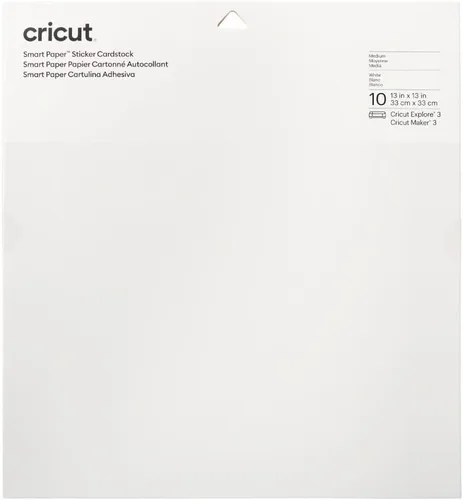 Miniatura 7 de Cricut Smart Paper - Cartulina adhesiva, 10 hojas, 13 x 13 pulgadas, papel adhesivo para calcomanías, compatible con Cricut Explore 3/Maker 3