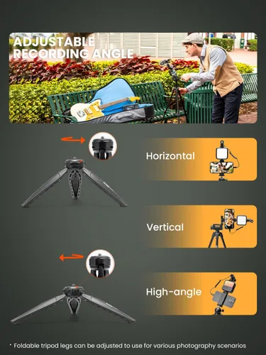Miniatura 3 de USKEYVISION Kit de inicio de vlogging para iPhone y Youtuber, equipo de creación de contenido para iPhone 16/15Pro Max con trípode extensible
