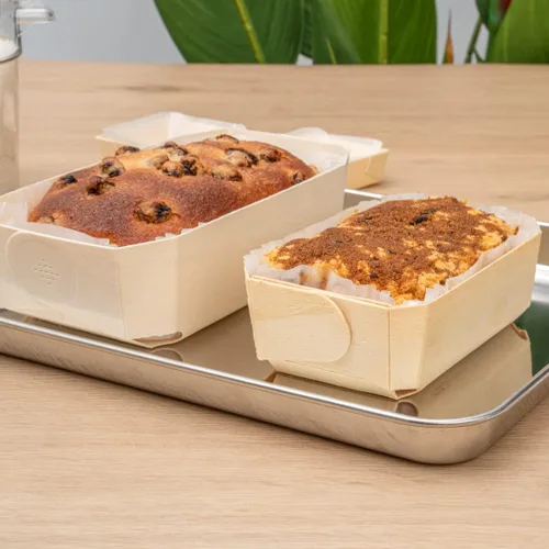 Miniatura 8 de Restaurantware Taipei - Moldes de madera para hornear de 17 onzas, 100 moldes desechables listos para horno, con forros de papel, recipientes