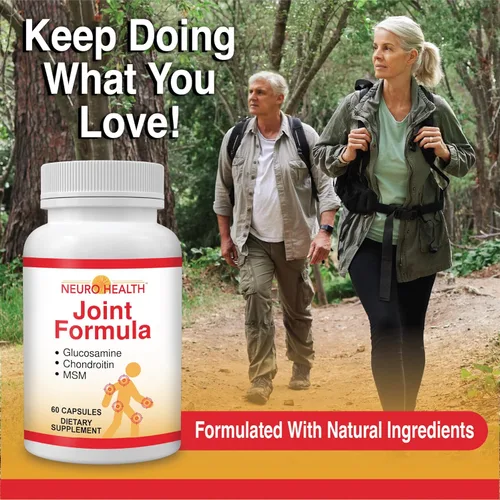 Miniatura 7 de Neuro Health Fórmula articular con glucosamina, condroitina y MSM, 60 cápsulas (1 botella) Cúrcuma/Suplemento de apoyo articular para huesos
