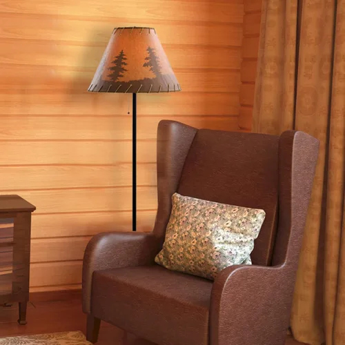 Miniatura 8 de Catalina Lighting 19910-000 Lámpara de pie rústica para cabaña, lámpara de pie, luz de sala de estar para cabina o hogar, bombilla LED no incluida