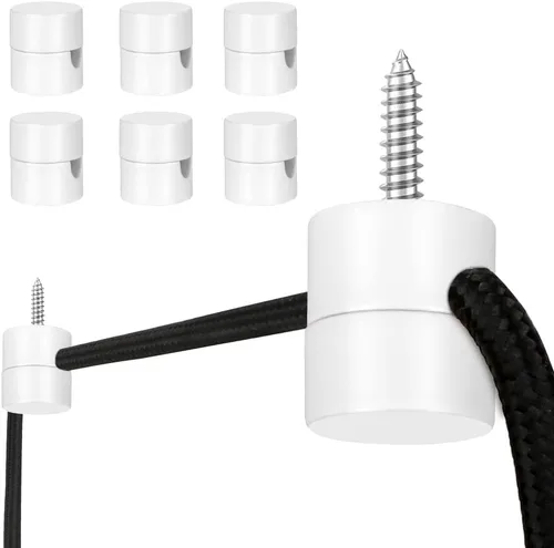 Miniatura 12 de Paquete de 3 Ganchos de Metal Swag para Luces Colgantes de Techo, Gancho de Luz Colgante para Lámpara, Ganchos de Techo Negros, Ganchos de Pared