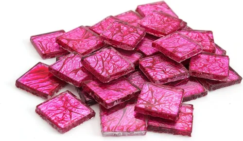 Azulejo de mosaico de lámina de 3/4 de pulgada (0.787 in), 1 libra (bolsa de 16 onzas) (1 libra, rosa)