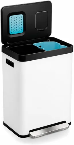 Miniatura 12 de Home Zone Living - Bote de basura de cocina de 19 galones con compartimentos duales para reciclaje, control de olor CleanAura, acero inoxidable
