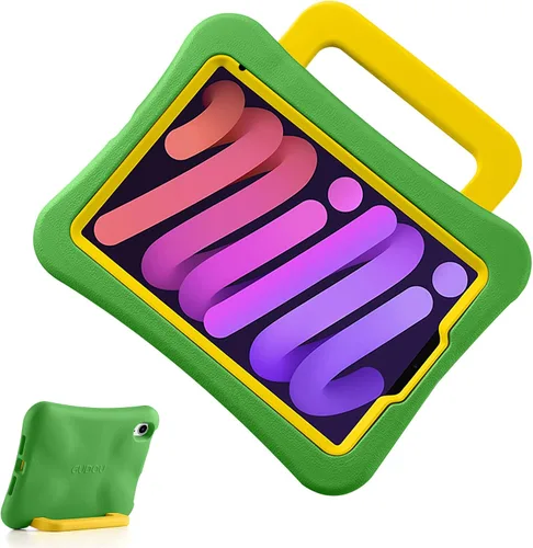 Miniatura 15 de Funda para Niños para iPad mini 7 (A17 Pro) 2024/iPad Mini6 2021, Peso Ligero Resistente/A Prueba de Golpes/A Prueba de Caídas con Asa/Soporte