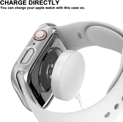 Miniatura 5 de Rontion - Juego de 6 fundas rígidas de policarbonato compatibles con Apple Watch Series 9 8 7 de 41 mm con protector de pantalla de vidrio templado