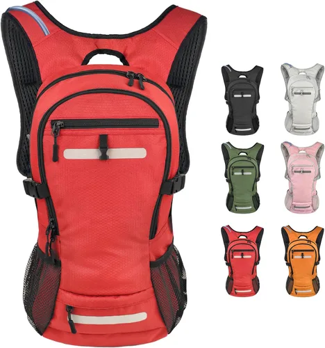 Miniatura 12 de Zavothy Mochila de senderismo multiusos de 18 litros con bolsa de agua de 3 L, mochila de hidratación duradera con compartimento aislado