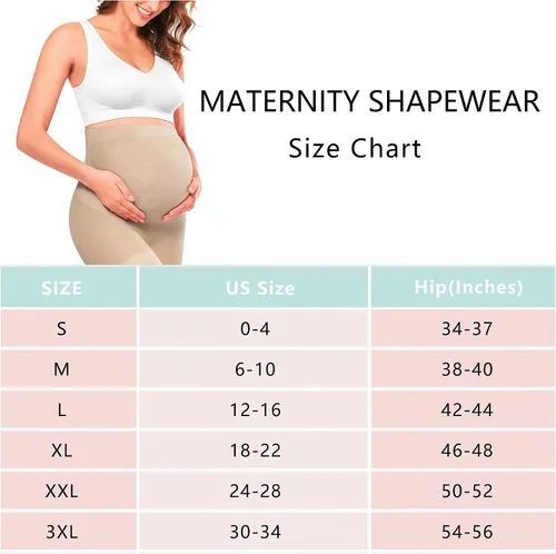 Miniatura 6 de Ropa moldeadora de maternidad de alta calidad "Baby Bump", ropa interior de embarazo de cintura alta a medio muslo que evita rozaduras, soporte