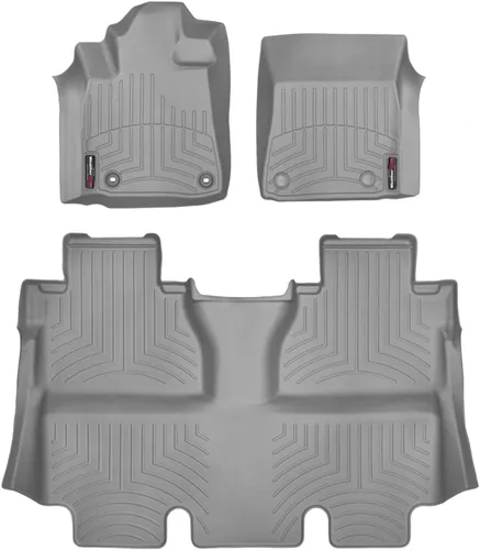 Miniatura 7 de Weathertech Revestimientos de suelo personalizados para Toyota Tundra - 1ª y 2ª fila (444081-440938), negro