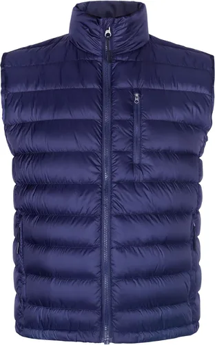 Miniatura 9 de Bakery Chaleco de plumón ligero plegable para hombre, chaleco acolchado con cuello alto, chaleco con cremallera, chaqueta sin mangas