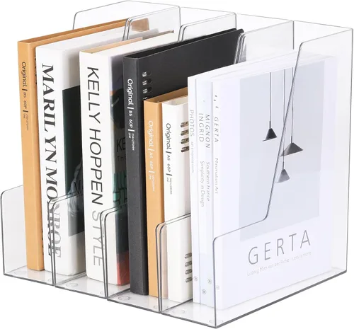 Miniatura 8 de CiWiVOKi Organizador Vertical de Archivos, Organizador de Escritorio de PET y Contenedores de Almacenamiento para Revistas, Carpetas, Cuadernos